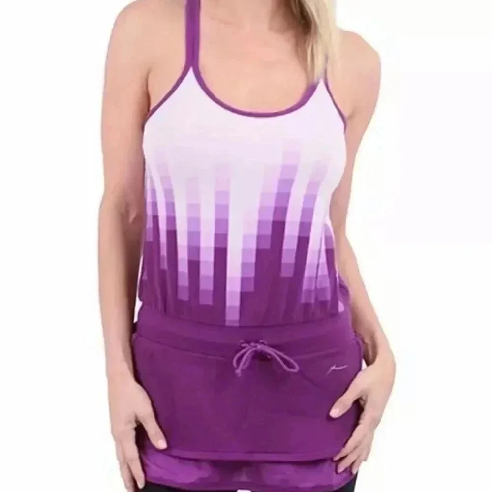 NWT X by Gottex Purple Tank Top Medium Work Out M